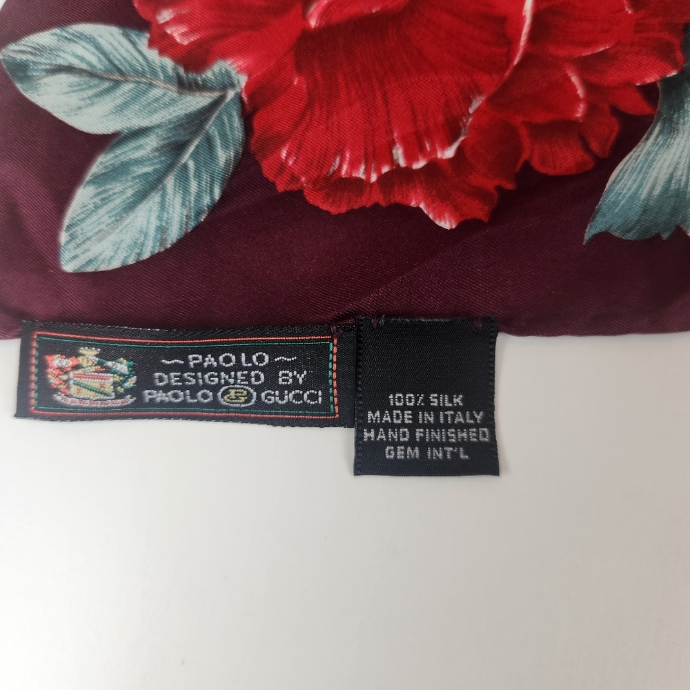 Vintage 70s Gucci Floral Scarf - Picture 5 of 6